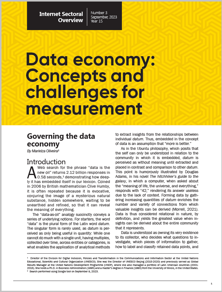 Year XV - N. 3 - Data economy: Concepts and challenges for measurement