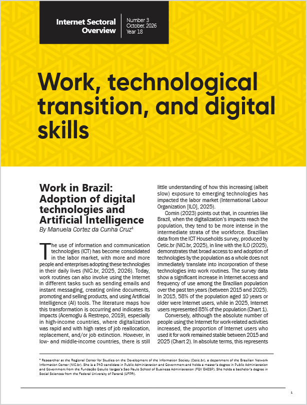 Ano XVIII - N. 3 - Work, technological transition, and digital skills